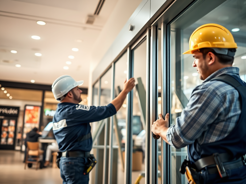 A gray plastic tray with multiple compartments holding various bolts and screws, placed on top of a beige surface. A hand ...